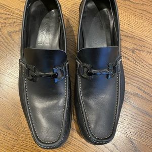 Salvatore Ferragamo Grandiose Gancini Bit Leather Loafers